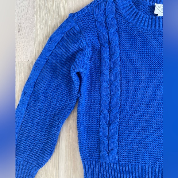 St. John's Bay Vibrant Blue Knit Sweater - Picture 3 of 5